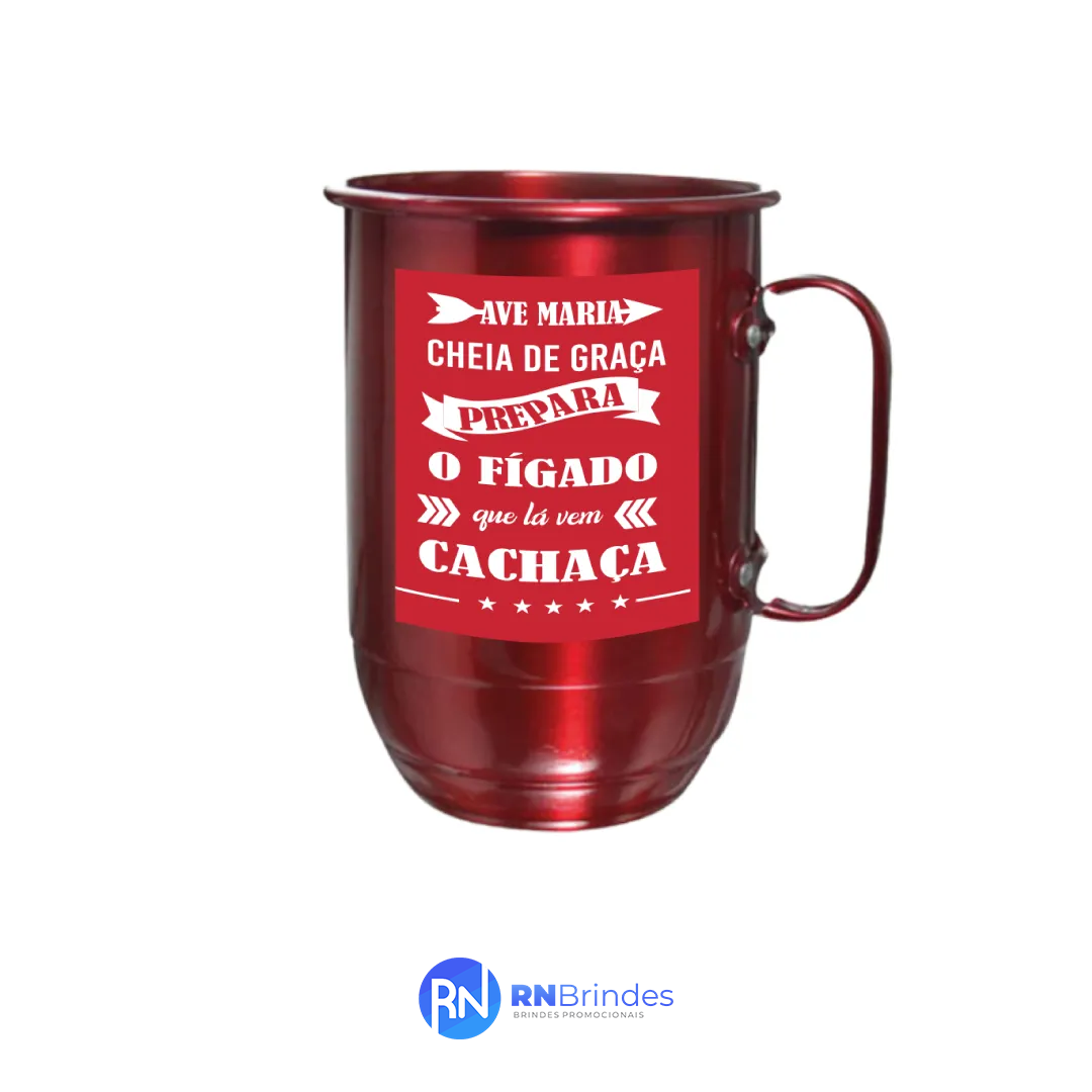 Caneca Colorida De Aluminio Personalizada De 500 ML